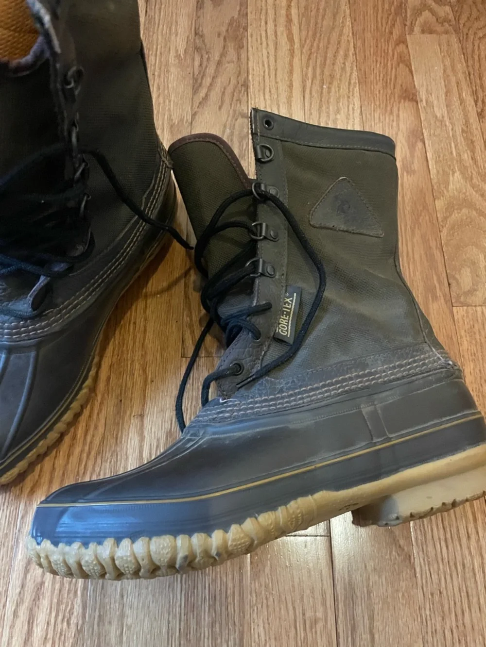 Rocky Lace-Up Outdoor Gore-Tex Size 10 Leather Canvas Rubber Work Rain Boots NWT